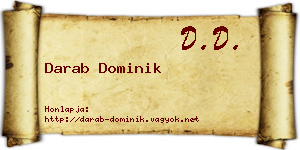 Darab Dominik névjegykártya